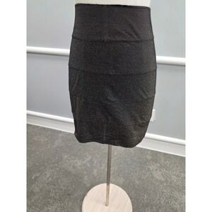 Torrid Black Gold Metallic Bandage Mini Skirt Plus Size 3 High Waist Bodycon